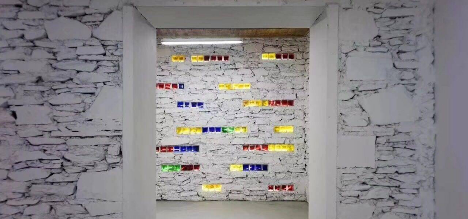 Colorful solid glass brick for Wall