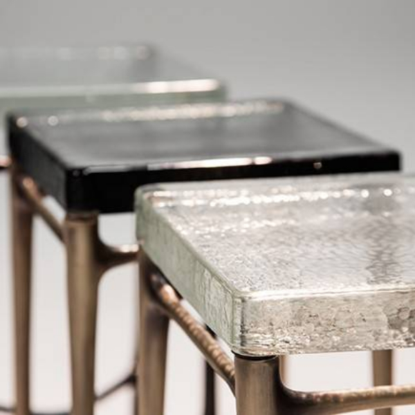 35mm crystal glass end table