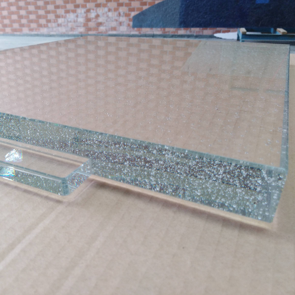 crystal glass for counter top with bubbles