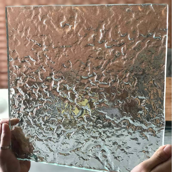 Tempered kiln glass natural textured